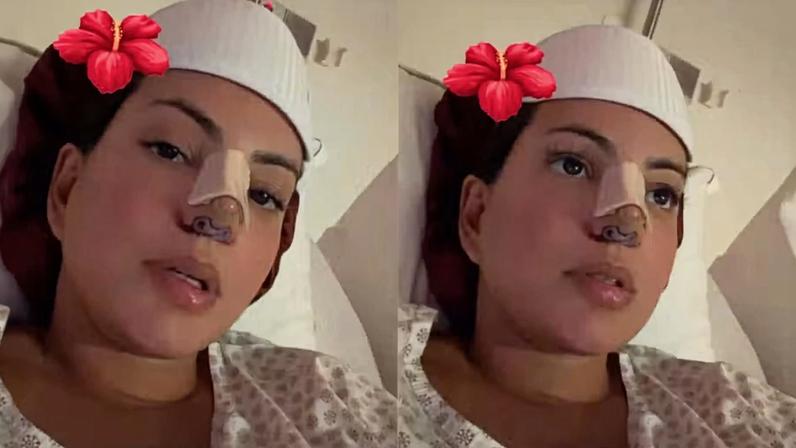 Nanda Bande refaz cirurgia no nariz — Foto: Reprodução/Instagram