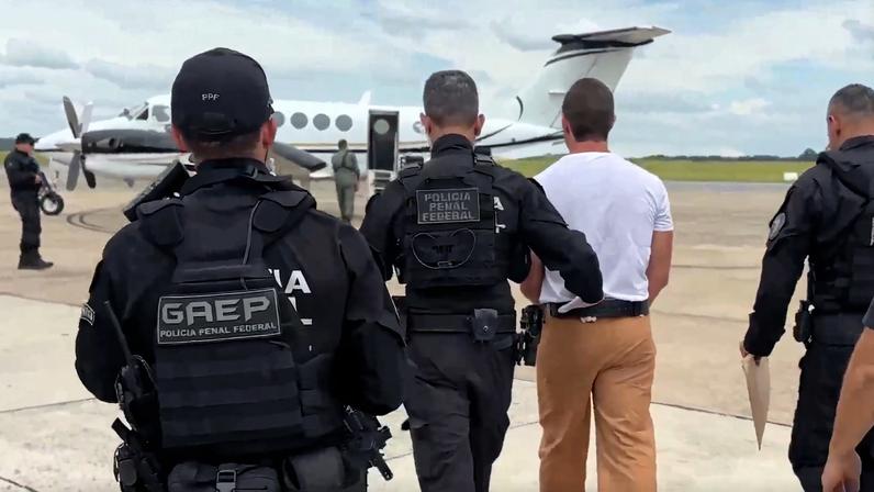 Vorcaro é transferido para penitenciária em Brasília — Foto: Reprodução TV Globo