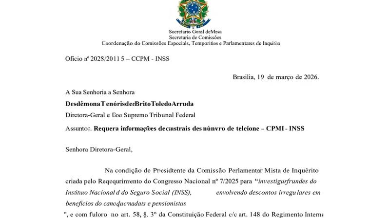 Presidente da CPMI cobra STF para revelar usuário de número usado em mensagens com Vorcaro