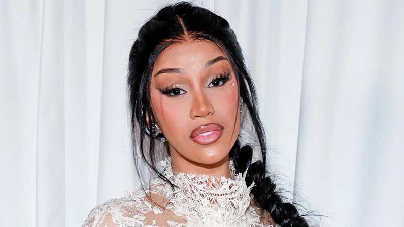 Cardi B attends the Ashi Studio Haute Couture Fall/Winter 2025/2026 show as part of Paris Fashion Week on July 08, 2025 in Paris, France.