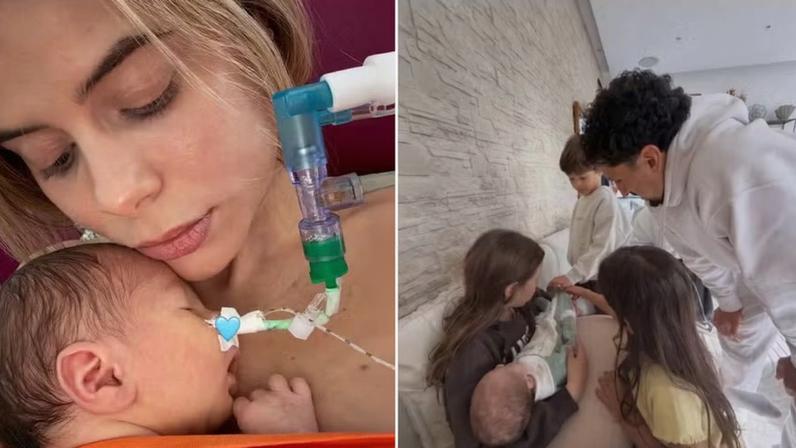 Carol Cabrino celebra ida de bebê para casa — Foto: Reprodução/Instagram