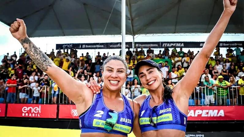 Carol e Rebecca vencem alemãs vice-campeãs olímpicas na estreia do Areia Games