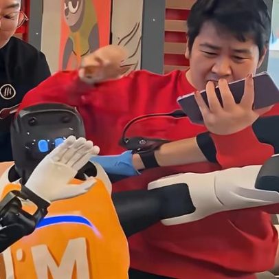 Robô dançarino provoca caos em restaurante familiar