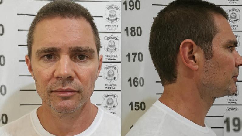 Daniel Vorcaro, dono do Banco Master, em fotos tiradas na prisão em São Paulo