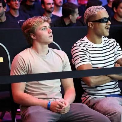 Benício Huck, filho de Angélica e Luciano Huck, comparece a evento de boxe