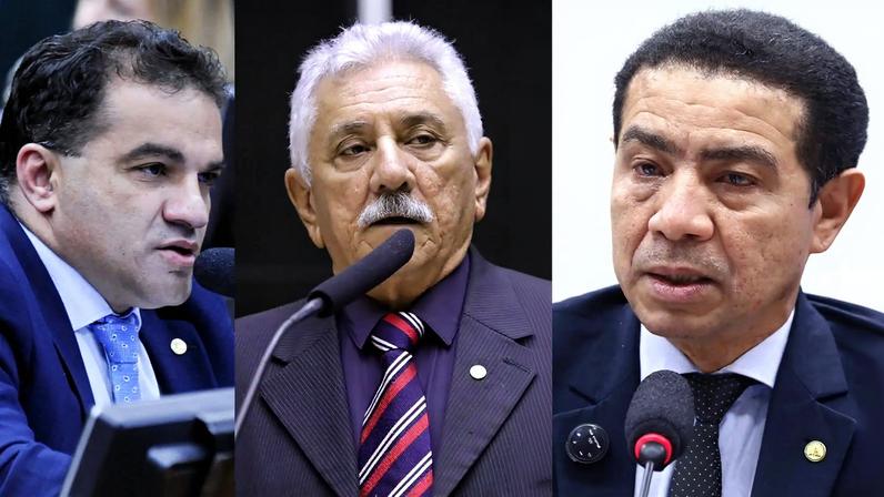 Deputados do PL foram condenados por desvio de emendas. Da esquerda para direita: Josimar Maranhãozinho, Bosco Costa e Pastor Gil. (Foto: Cleia Viana, Mário Agra e Vinicius Loures/Câmara dos Deputados)