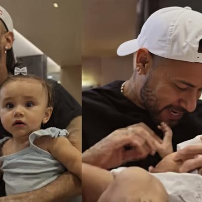 Neymar demonstra afeto com as filhas e diz que sempre quis ser pai de menina