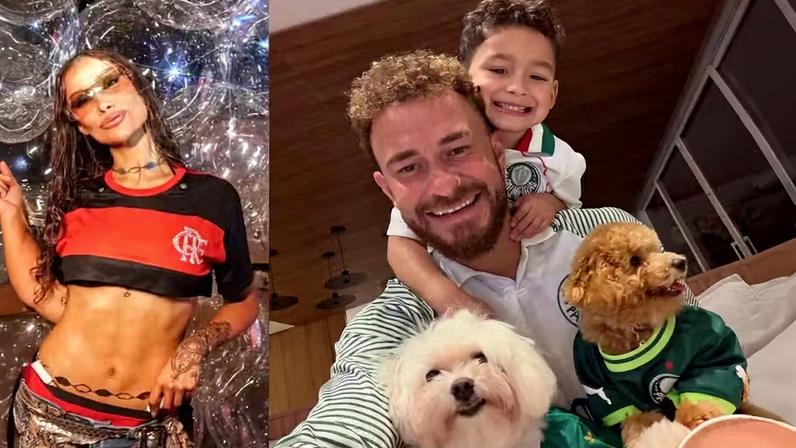 Bianca Andrade alerta Fred Bruno por vestir cães com camisa de time rival