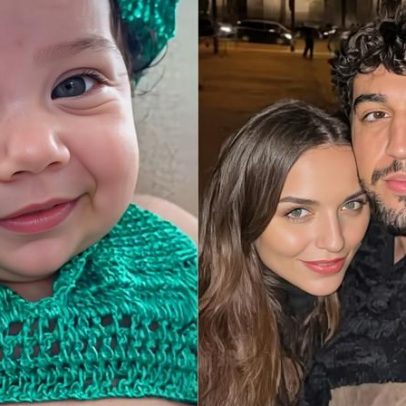 Zuza, filha de Rafa Kalimann e Nattan, vai à praia pela primeira vez