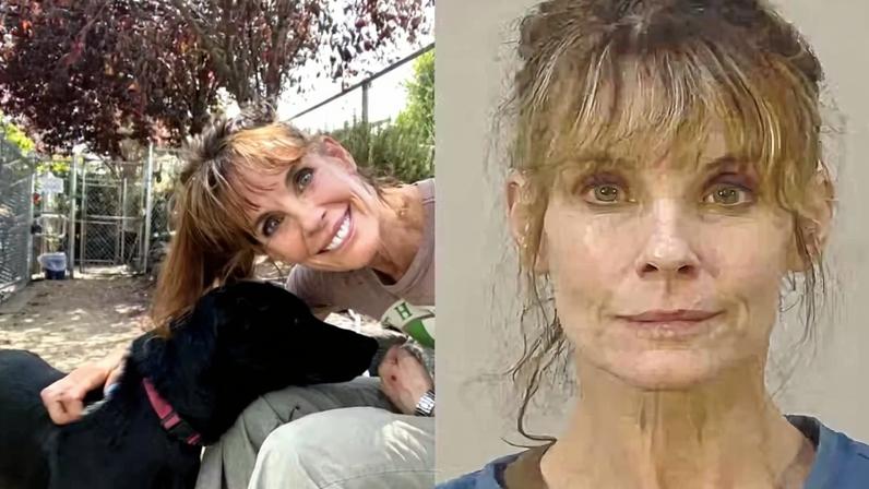 Alexandra Paul é presa por libertar animais durante protesto — Foto: Instagram e Gabinete do Xerife do Condado de Dane