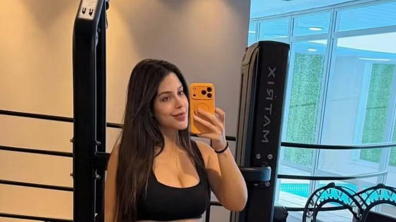 Laís Caldas exibe barrigão — Foto: Reprodução/Instagram