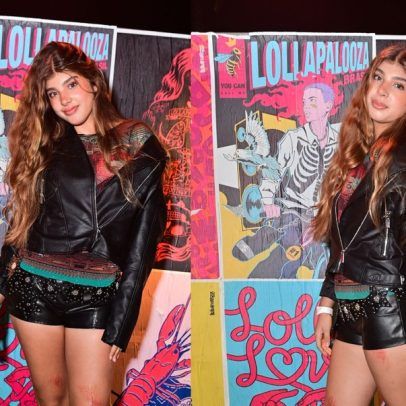 Sofia Massafera aparece com joelhos machucados no 2º dia do Lollapalooza