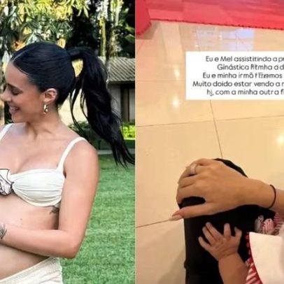 Bruna Biancardi acompanha 1ª aula de ginástica rítmica da filha Mavie e emociona