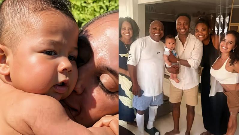 Carol Peixinho e Thiaguinho aproveitam descanso em família