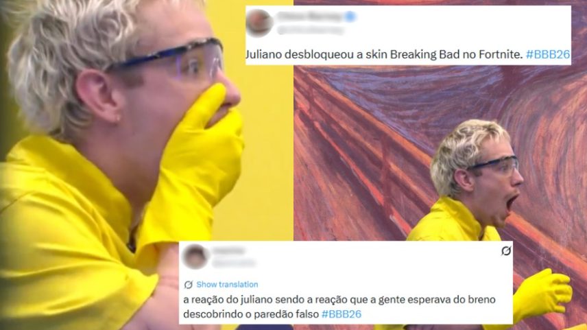 Web reage a chegada do Juliano Floss no Quarto Branco — Foto: Globoplay e Reprodução/X