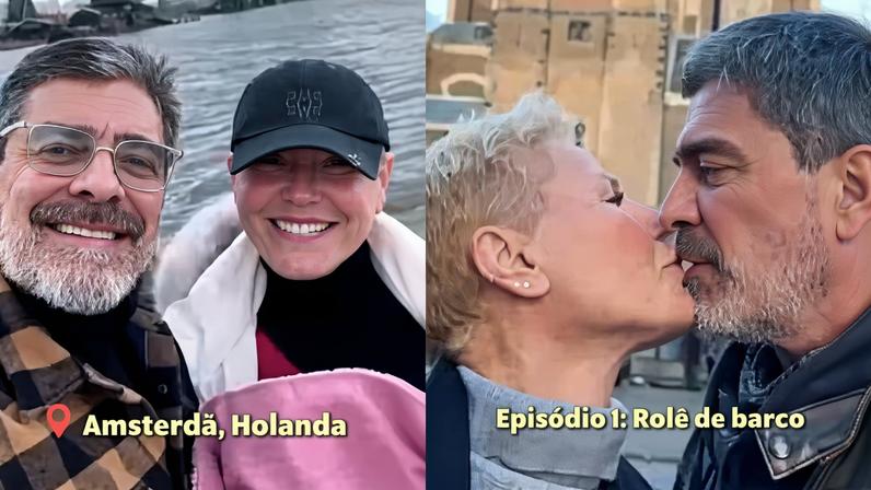 Xuxa ao lado do marido Junno Andrade — Foto: Reprodução/Instagram
