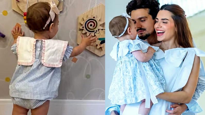 Jade Magalhães mostra Serena brincando — Foto: Reprodução/Instagram