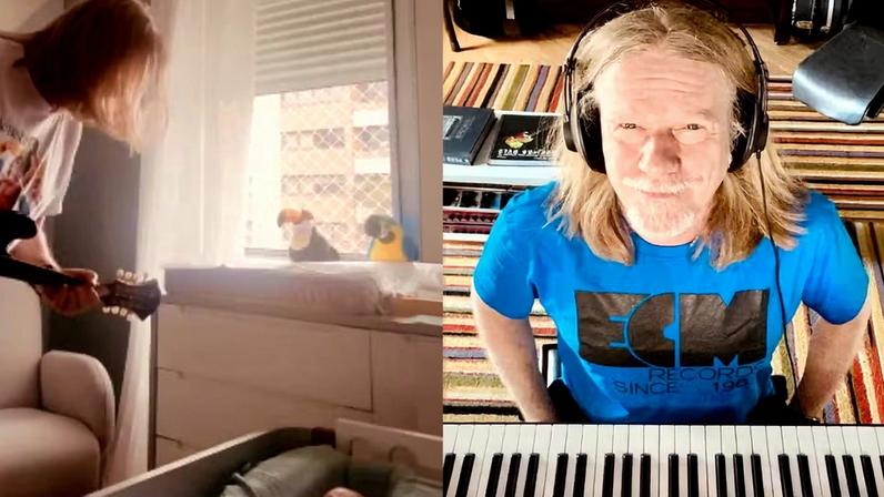 Humberto Gessinger canta para o neto — Foto: Reprodução/Instagram