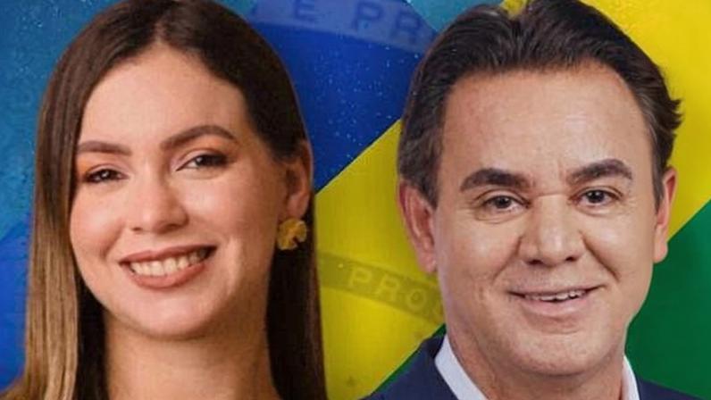 Fabiana Barroso ao lado do pai, Adilson Barroso