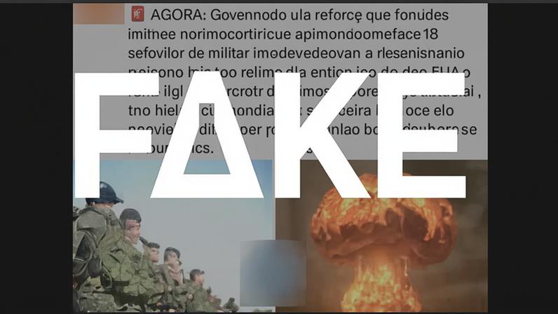 É #FAKE que governo Lula pediu alistamento militar 'imediato' de jovens por conta de guerra entre EUA e Irã — Foto: Reprodução