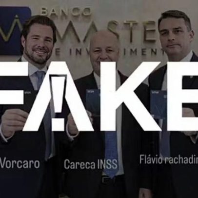 Foto criada por IA de Vorcaro ao lado de Flávio Bolsonaro é falsa