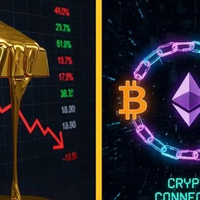 Análise do ouro: criptos se descolam do refúgio seguro