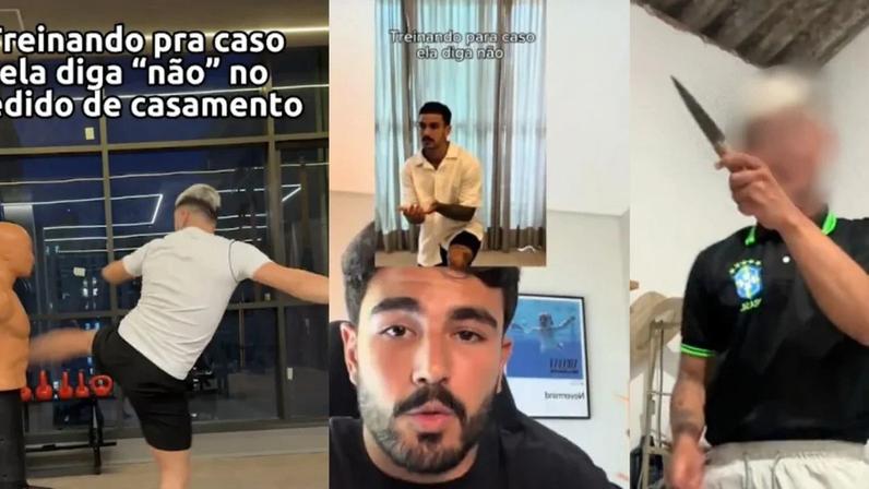 Yuri Meirelles, participante de “A Fazenda” que ganhou fama após estrelar um clipe de Anitta, foi um dos usuários que participou da trend “Caso ela diga não”, que simula golpes e agressões caso uma mulher recuse um pedido de casamento. O ex-peão apagou o vídeo e garante que se arrepende da publicação.