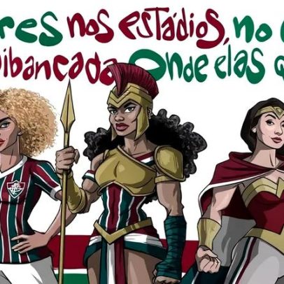 Fluminense promove ato contra feminicídio antes de jogo contra Athletico-PR