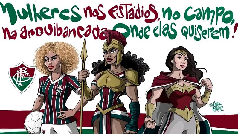 Fluminense promove ato contra feminicídio antes de jogo contra Athletico-PR