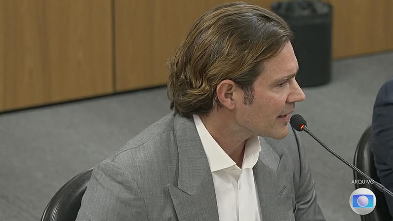 Caso Master: Daniel Vorcaro é transferido do presídio para a Superintendência da PF — Foto: Jornal Nacional/ Reprodução