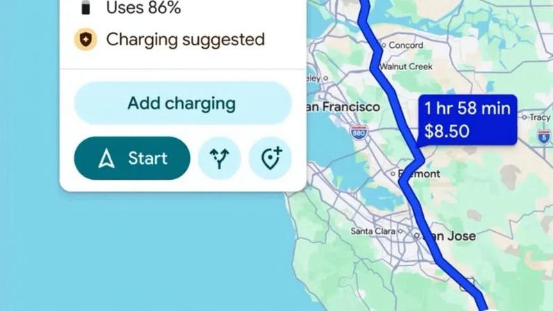 Menos ansiedade de autonomia em EV com Android Auto e Google Maps