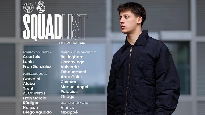 Real Madrid divulga relacionados Mbappé e Bellingham para decisivo contra City