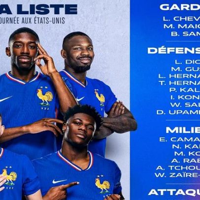França convoca Mbappé e revela lista de convocados para amistoso com o Brasil
