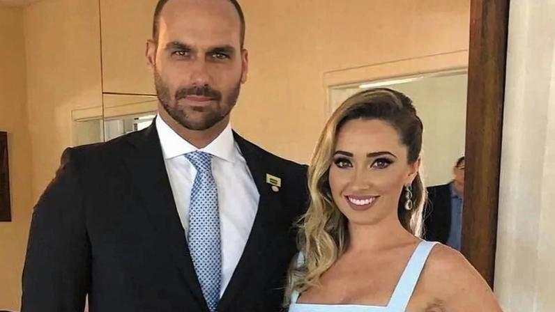 Eduardo e Heloisa Bolsonaro. Foto: Reprodução