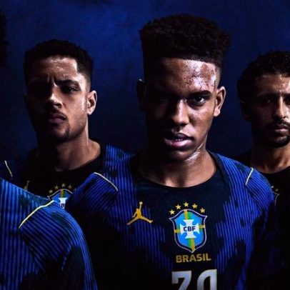 Seleção brasileira revela nova camisa azul com tema sinistra