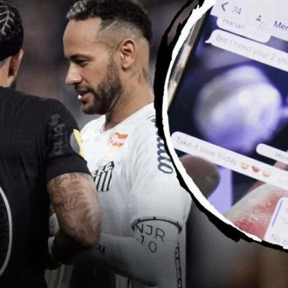 Neymar discute conversa com Depay antes de Santos x Corinthians; pede calma