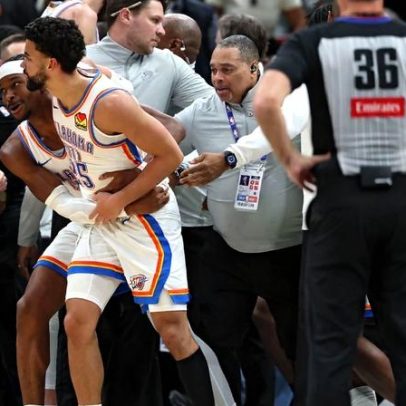 Briga generalizada entre Thunder e Wizards interrompe jogo; quatro expulsões