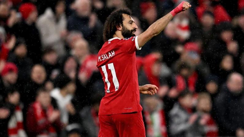 Mohamed Salah celebra el gol frente al Newcastle.
