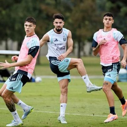 Argentina vence jogo-treino após amistoso, com gols de López e Giay