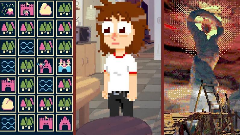 Three game screenshots and the IGF logo.