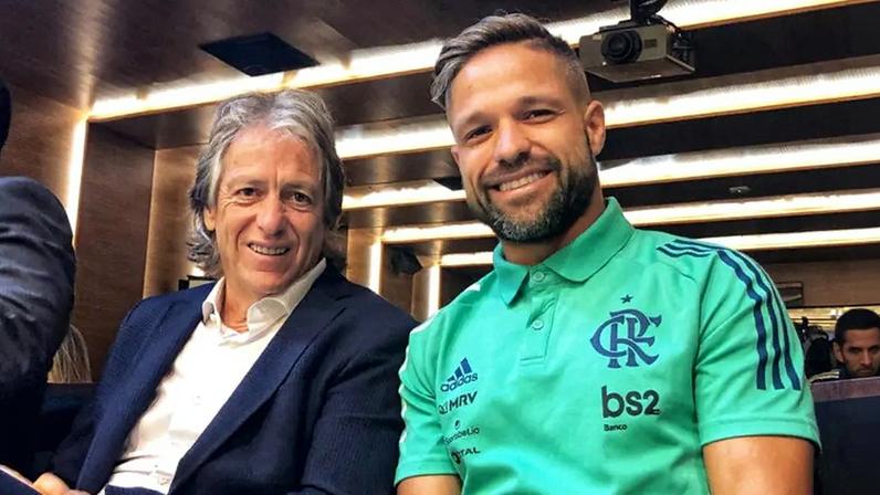 Diego Ribas elogia Jorge Jesus como o melhor treinador com quem já trabalhou