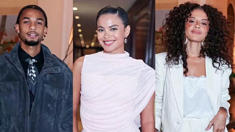 Juan Paiva, Bella Campos e Aline Borges — Foto: ANDERSON BORDÊ / Agnews