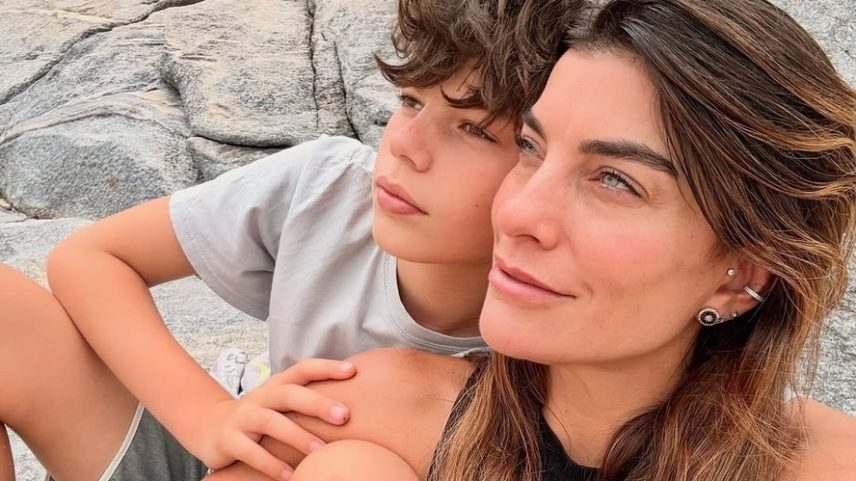Joana Balaguer e o filho mais velho, Martin, de 11 anos — Foto: Reprodução/Instagram
