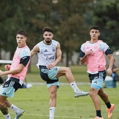 Flaco López marca em jogo-treino do Palmeiras contra Argentina Sub-20