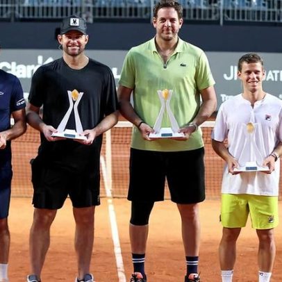 Del Potro vence as duas exibições de estrelas no Jockey Paulistano