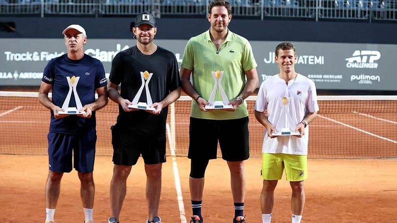 Del Potro vence as duas exibições de estrelas no Jockey Paulistano