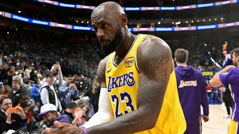LeBron James pelo Lakers na NBA (Foto: Nic Antaya / GETTY IMAGES NORTH AMERICA / Getty Images via AFP)