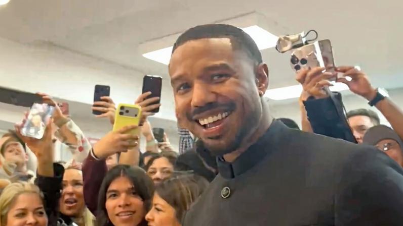 Michael B. Jordan was swarmed by fans and staff at In-N-Out Burger after the Oscars 2026 on Sunday.