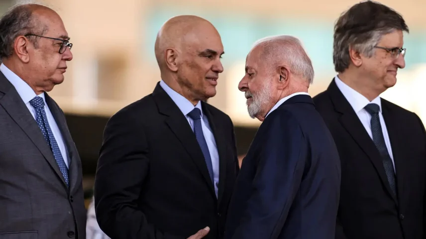 O ministro Alexandre de Moraes e o presidente Lula foram citados em resolução da CPAC condenando uso política das instituições (Foto: Marcelo Camargo/Agência Brasil)