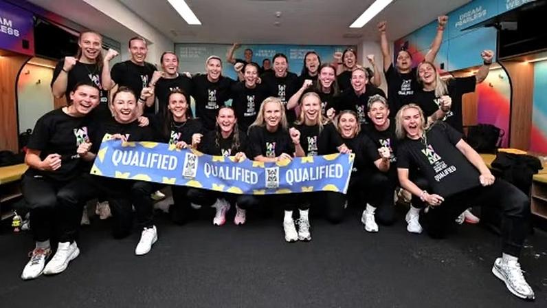 Austrália celebra classificação para a Copa do Mundo Feminina de 2027 — Foto: Divulgação/Fifa
